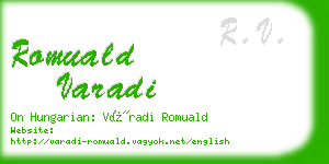 romuald varadi business card
